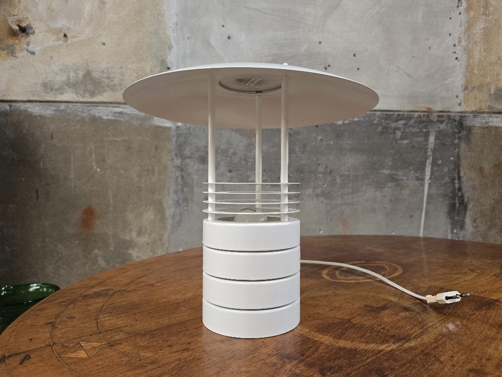 Jaren 80 Deens Design Tafel Lamp Wit | Lanterna Danica, Huis en Inrichting, Lampen | Tafellampen, Ophalen of Verzenden, Gebruikt