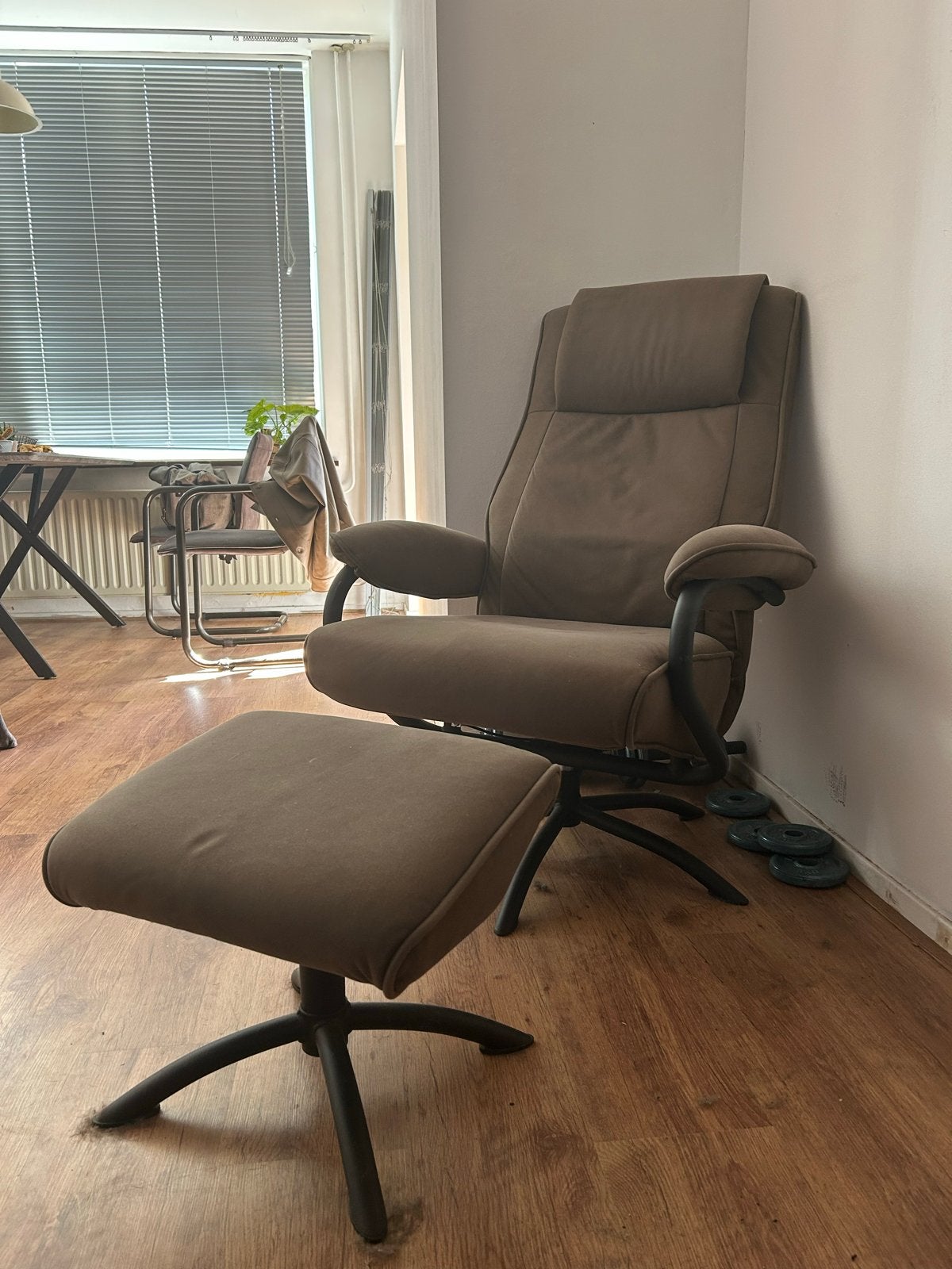 Fauteuil met voetenbank