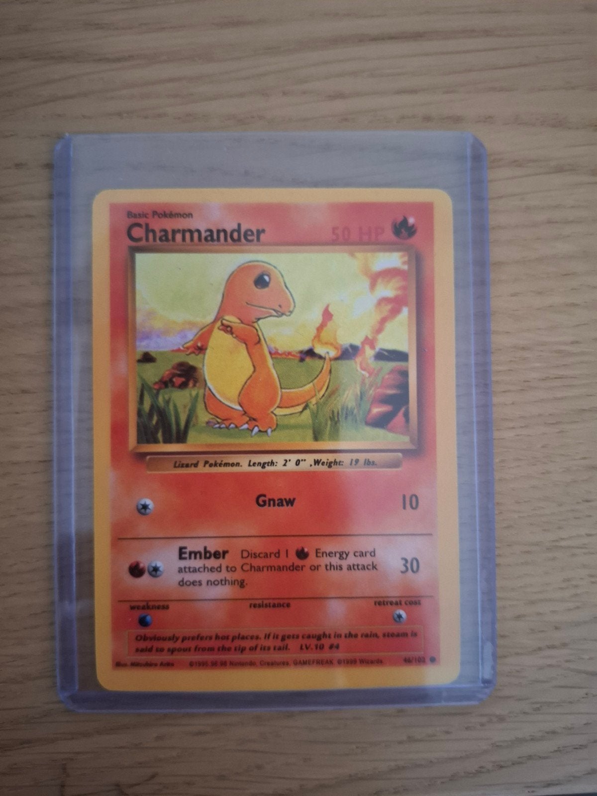 Pokémon Kaart Charmander 50 HP - Basis Pokémon, Ophalen of Verzenden, Gebruikt, Losse kaart