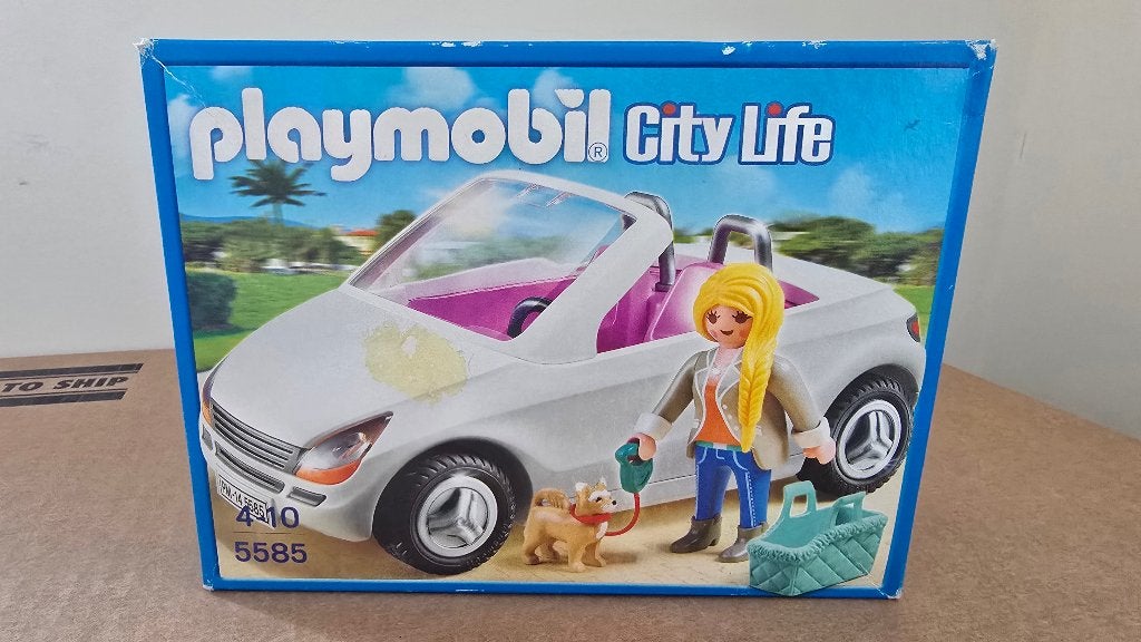 Playmobil 5585 City Life Cabrio wit nieuw in doos, Complete set, Voertuig, Nieuw, Ophalen of Verzenden