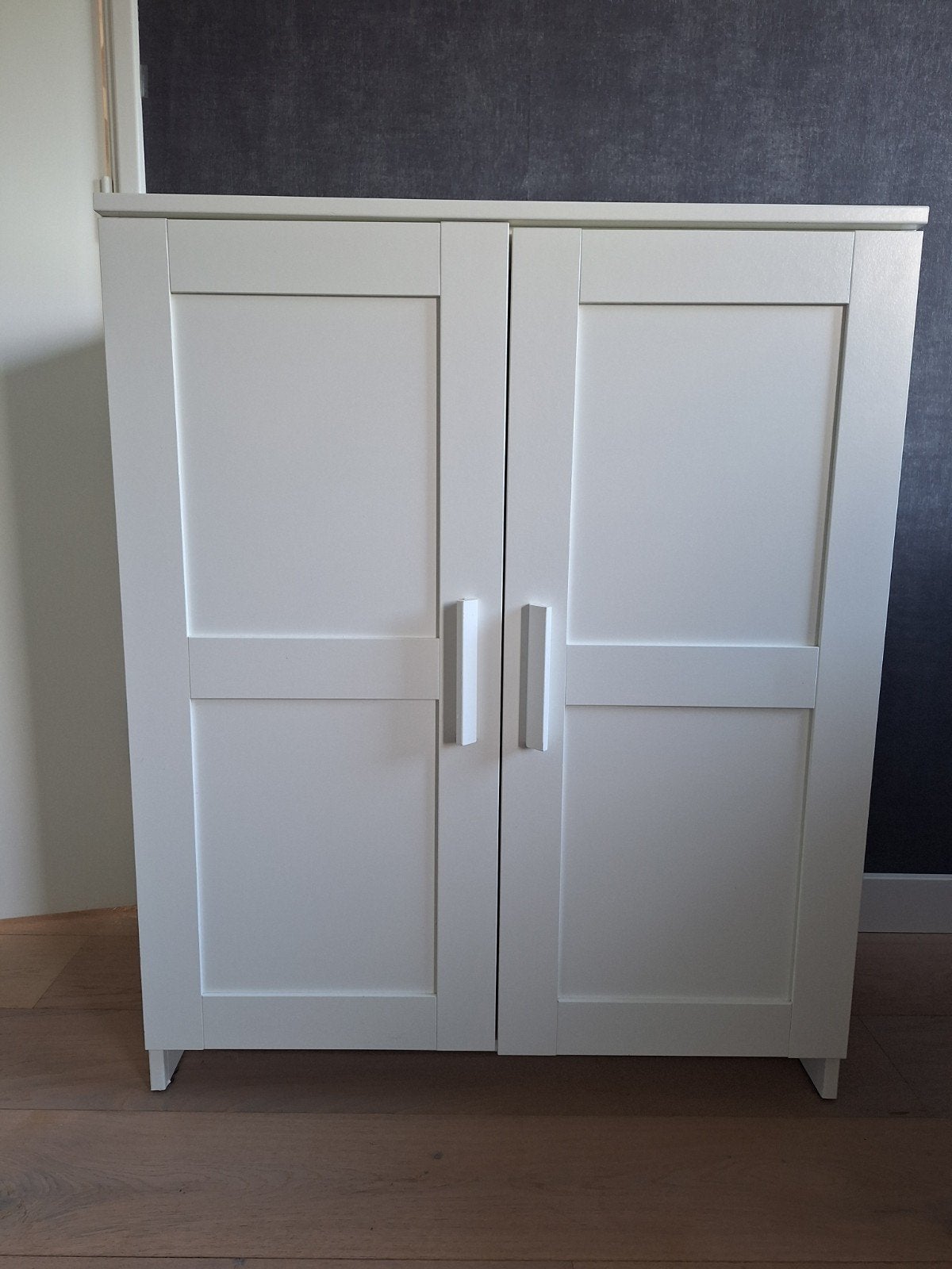 IKEA Brimnes kast wit met 2 deuren en planken, Ophalen, Modern, Scandinavisch, 100 tot 150 cm, 50 tot 100 cm