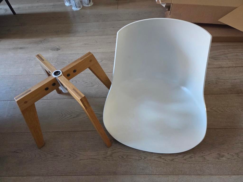 MDF FLOW it gebroken stoel, Huis en Inrichting, Stoelen, Gebruikt, Wit, Ophalen, Hout