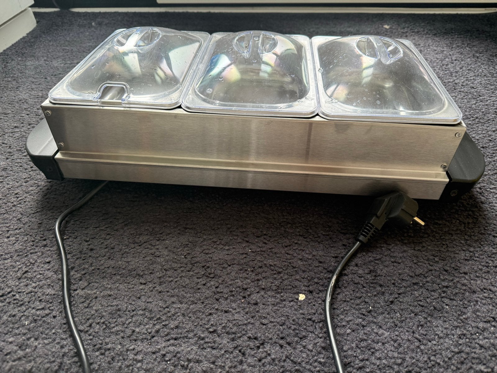 Elektrische Chafing Dish / Warmhoudplaat met 3 Bakken, Ophalen of Verzenden, Nieuw