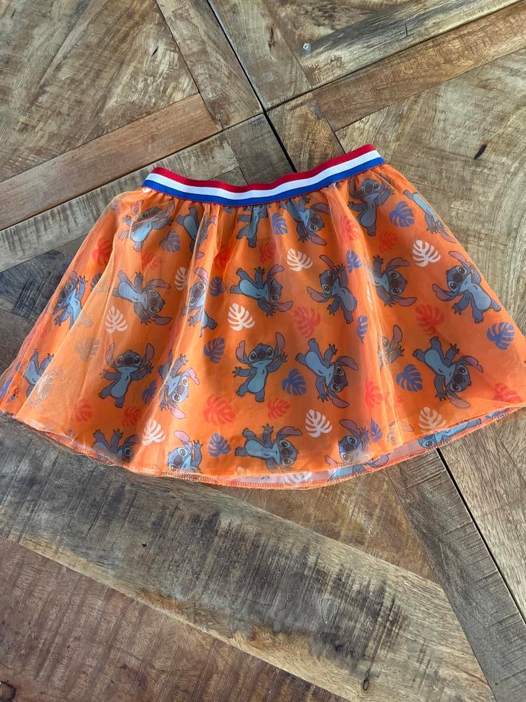 Koningsdag Stitch rokje maat 116, Ophalen of Verzenden, Nieuw, Meisje, Jurk of Rok