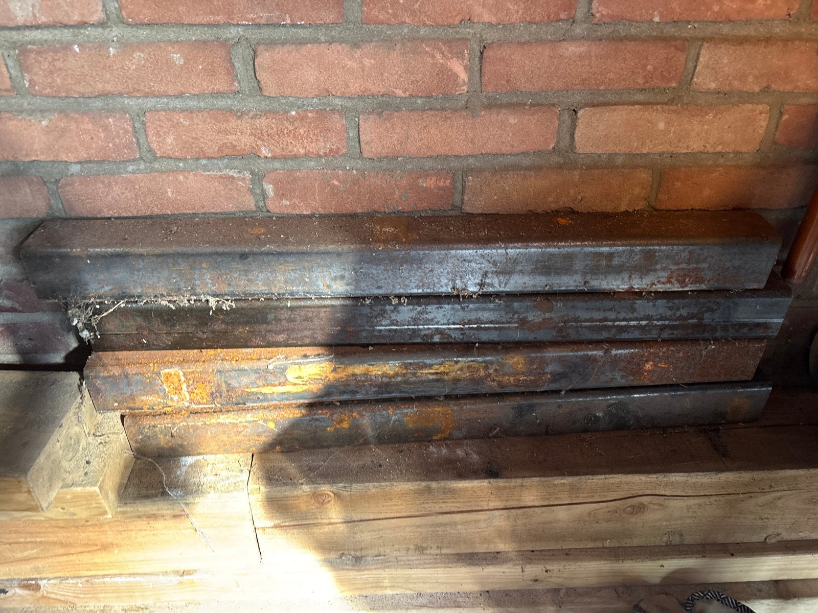 Stalen balken 80 cm - 4 stuks constructiemateriaal, Ophalen, Gebruikt, Overige metalen
