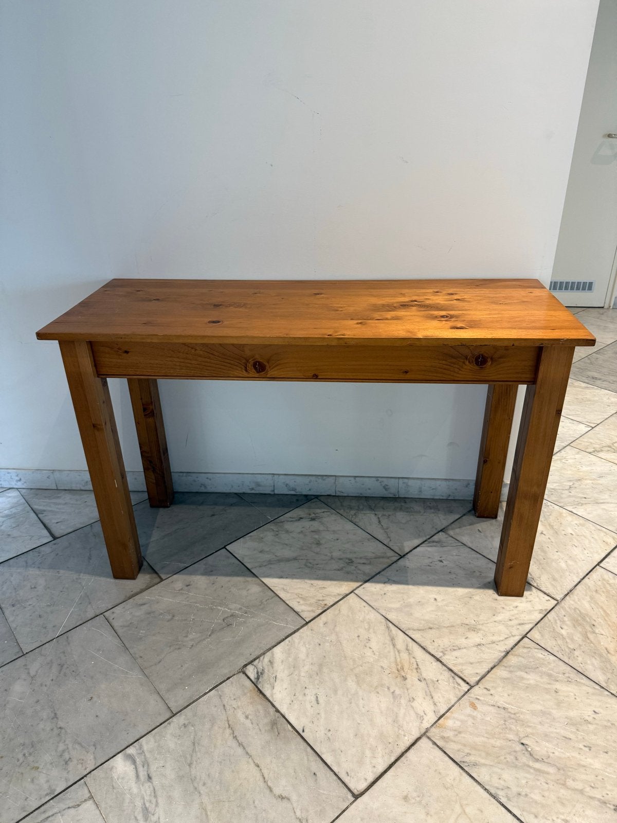 Houten Bijzettafel / Console Tafel - Grenenhout, Huis en Inrichting, Tafels | Bijzettafels, Gebruikt, Rechthoekig, 60 cm of meer