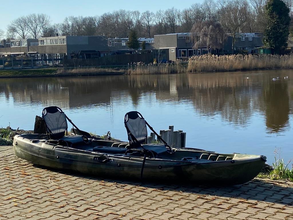 Tandem viskajak, 2persoons fishkayak, kano, sit on top kajak, Watersport en Boten, Hengelsport | Algemeen, Ophalen, Nieuw