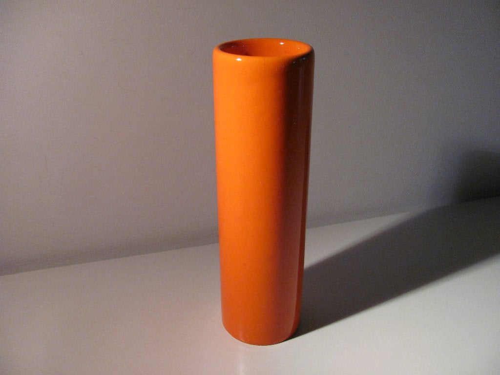 Pino Spagnolo & Sicart oranje keramische vaas, Ophalen of Verzenden