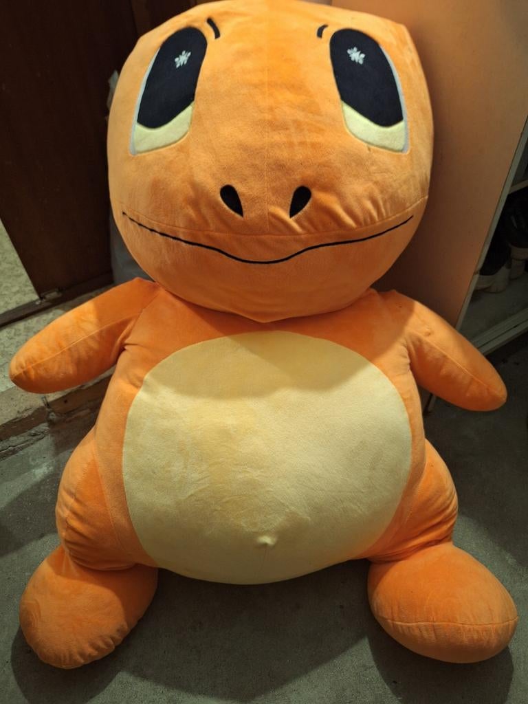 Mega Grote Charmander Knuffelbeer - Pokémon Knuffel, Kinderen en Baby's, Speelgoed | Knuffels en Pluche, Ophalen, Oranje, Gebruikt