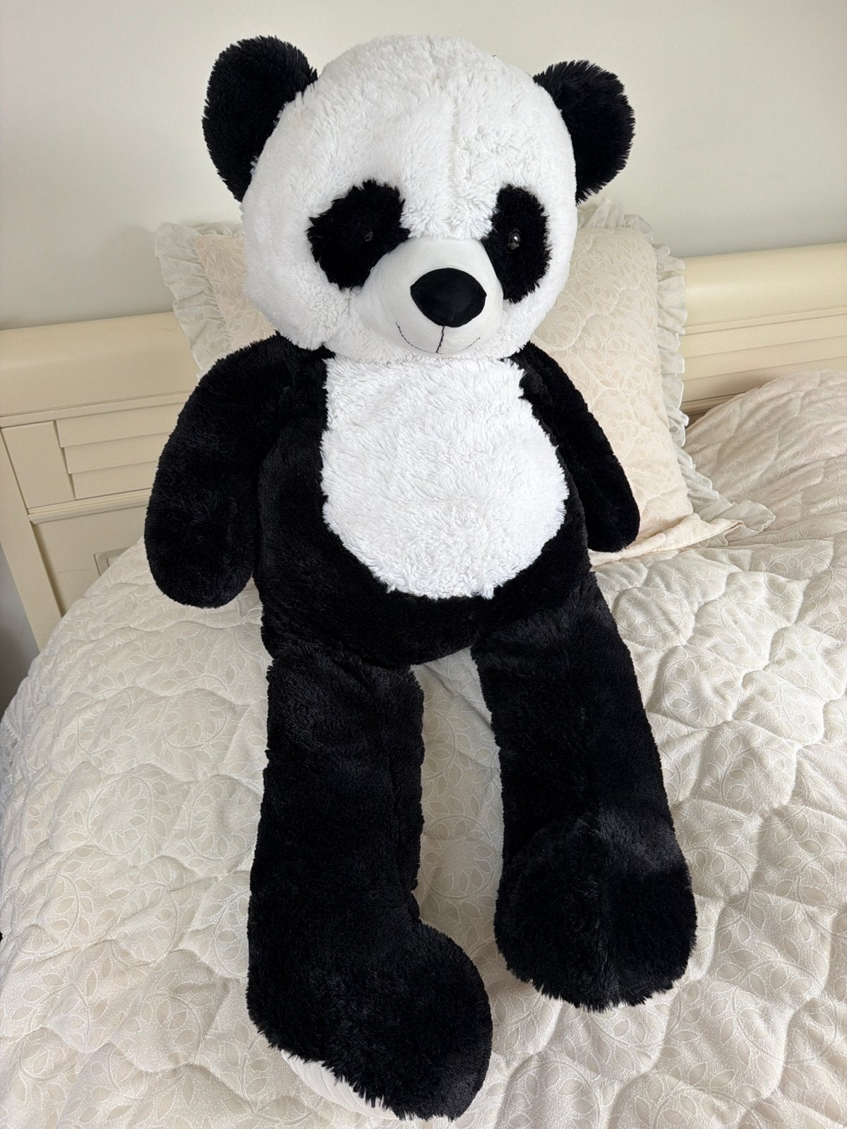 Grote Zwarte en Witte Panda Knuffel - Zo goed als nieuw, Ophalen, Overige merken, Overige karakters, Overige typen
