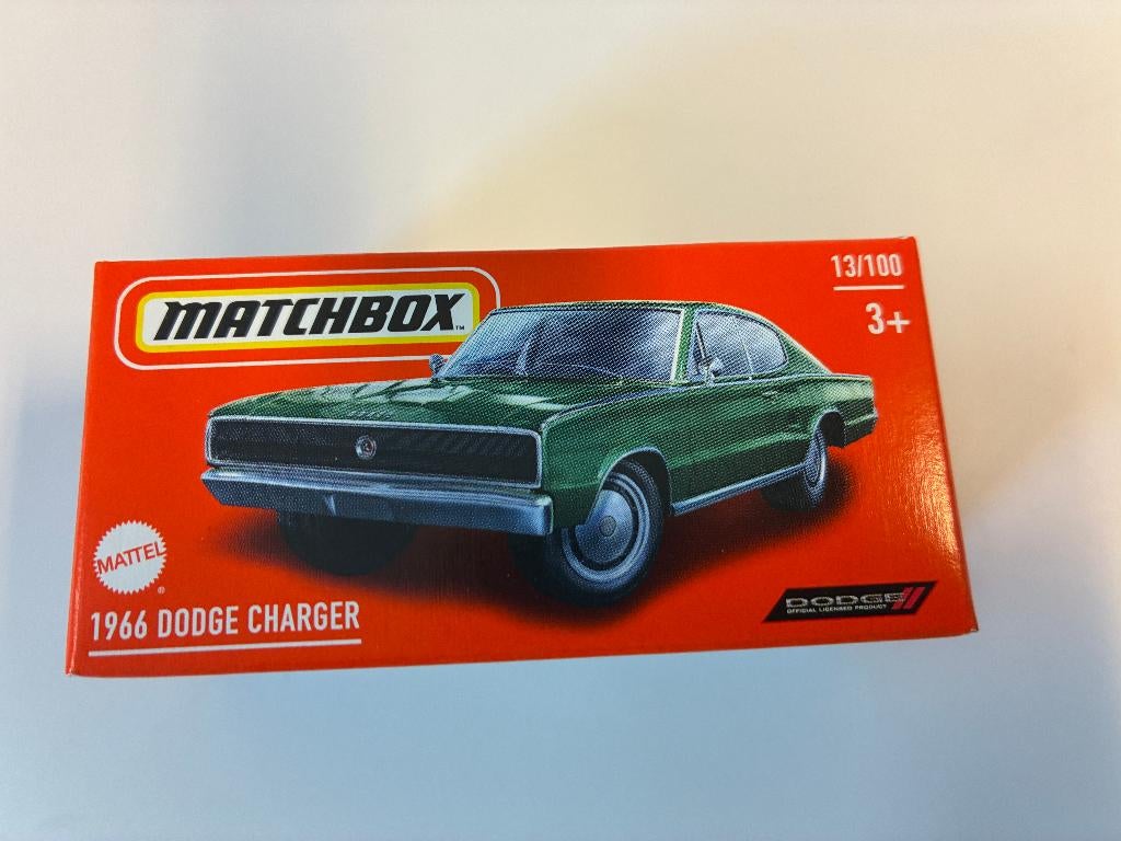 89890: Dodge Charger - 1966 - Matchbox, Hobby en Vrije tijd, Modelauto's | Overige schalen, Nieuw, Auto, Ophalen of Verzenden