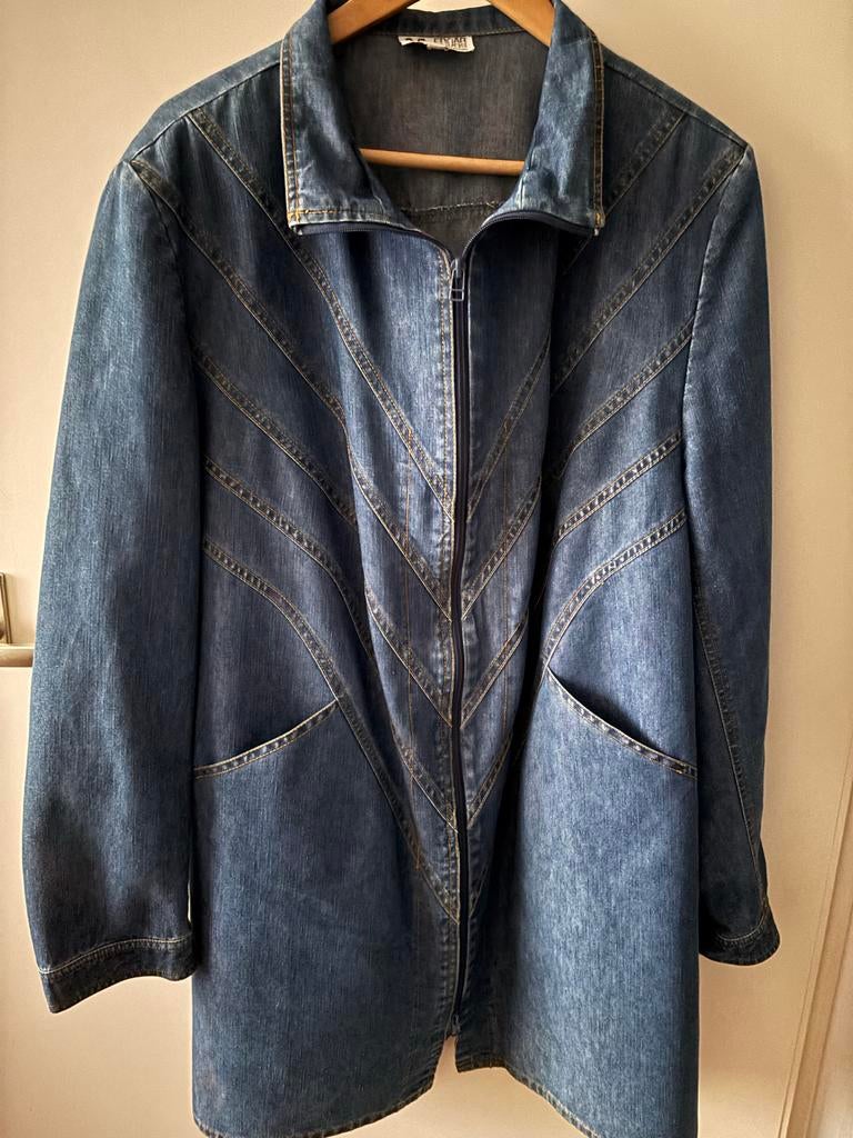 Vintage Edgar Vos Denim Jas - Tijdloze Designer Stijl, Ophalen of Verzenden, Zo goed als nieuw, Blauw