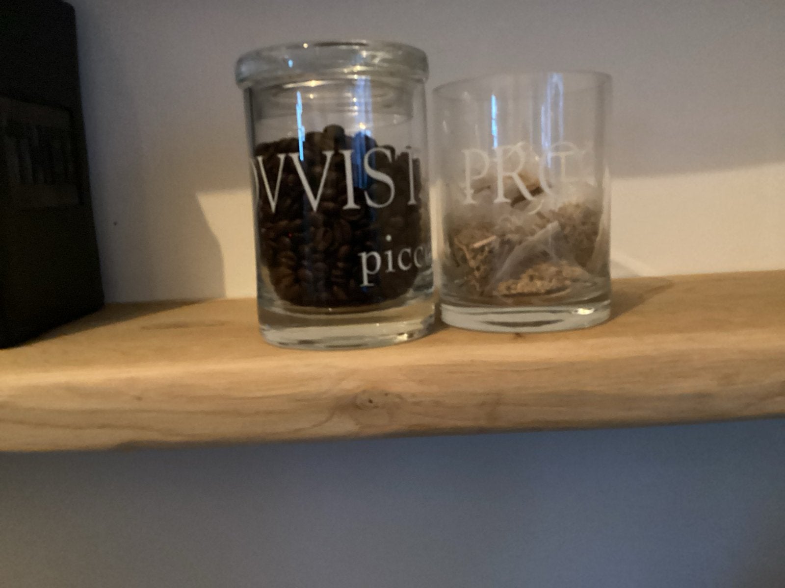 Glazen voorraadpot met deksel van RIVIERA MAISON, Huis en Inrichting, Voorraadpot, Ophalen, Zo goed als nieuw, Glas