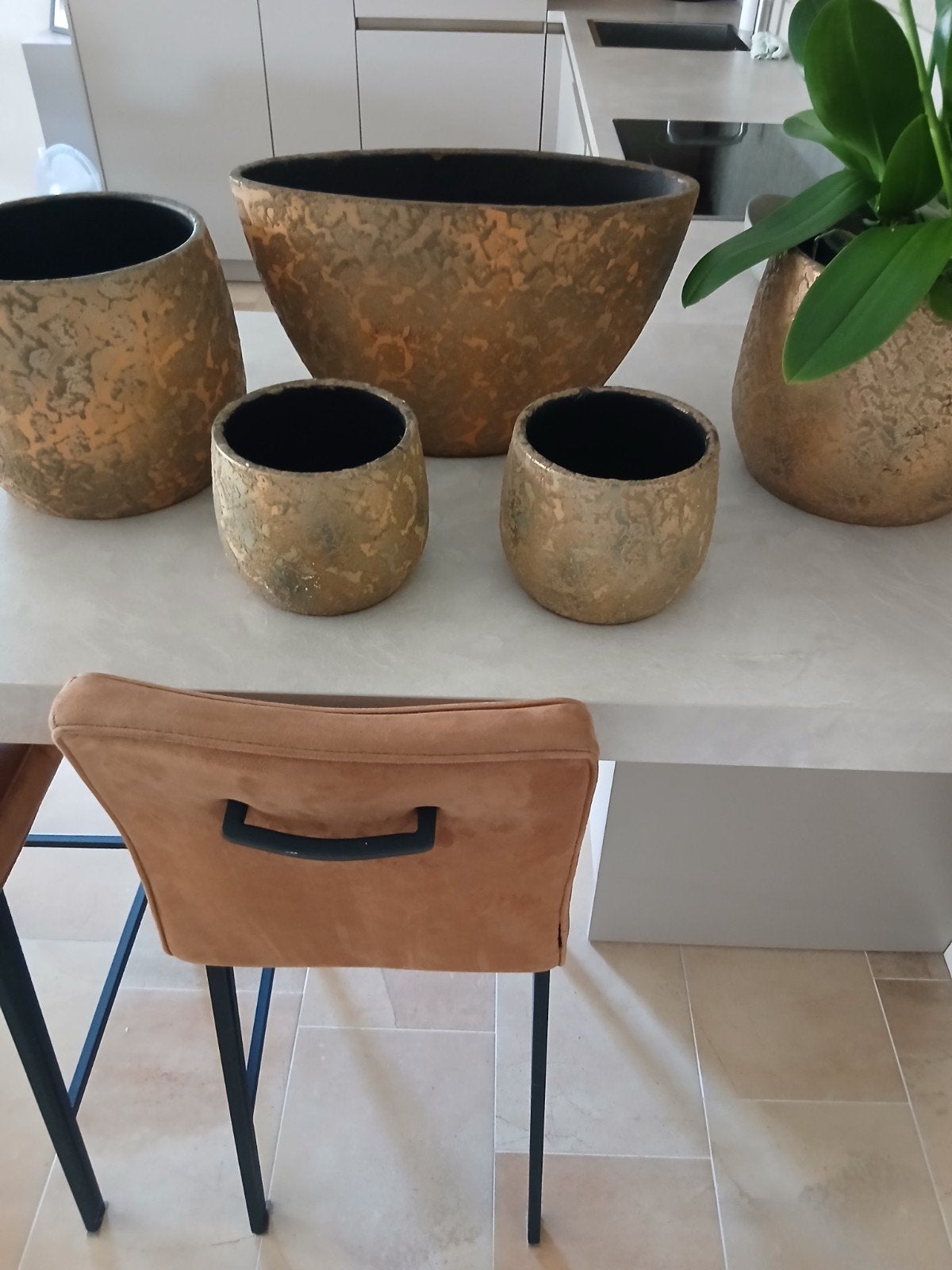 Bloempotten, Tuin en Terras, Bloempotten, Rond, Ophalen of Verzenden, Zo goed als nieuw, Aardewerk