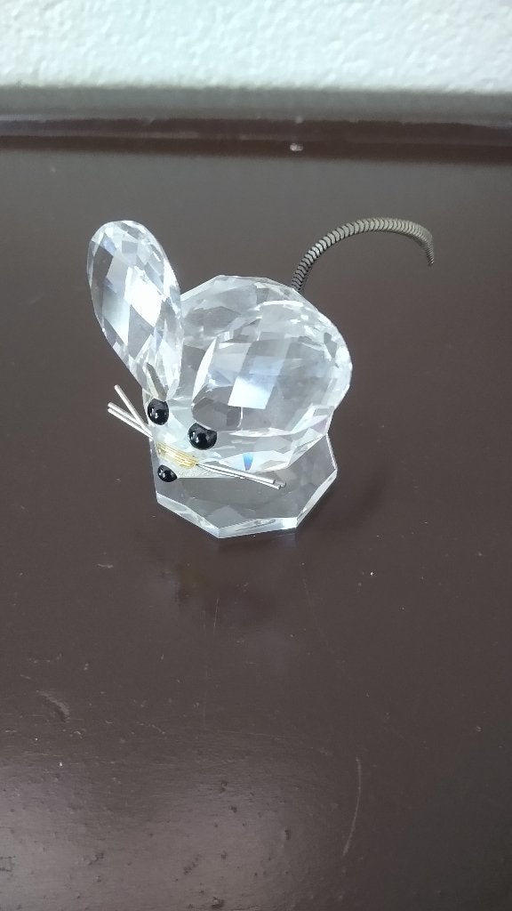 swarovski muisje met staart, Ophalen of Verzenden, Zo goed als nieuw, Figuurtje