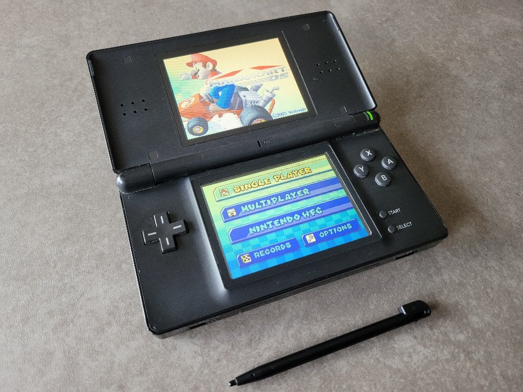 Nintendo Ds met Spellen, Spelcomputers en Games, Ophalen, Zwart, DS Lite, Gebruikt