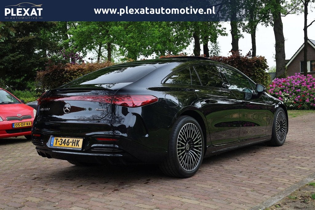 Mercedes-Benz EQS 580 4MATIC AMG Line 108 kWh Aut. | AMG-Pak, Auto's, Mercedes-Benz, Automaat, 131 €/maand, Zwart, Vierwielaandrijving