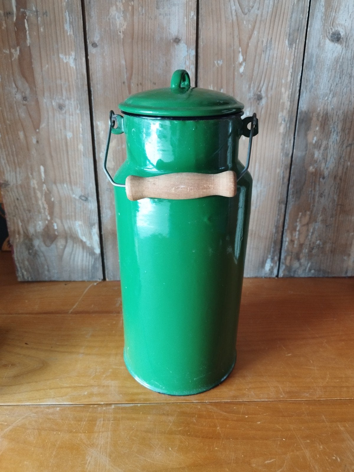 Vintage emaille melk kan, Ophalen of Verzenden