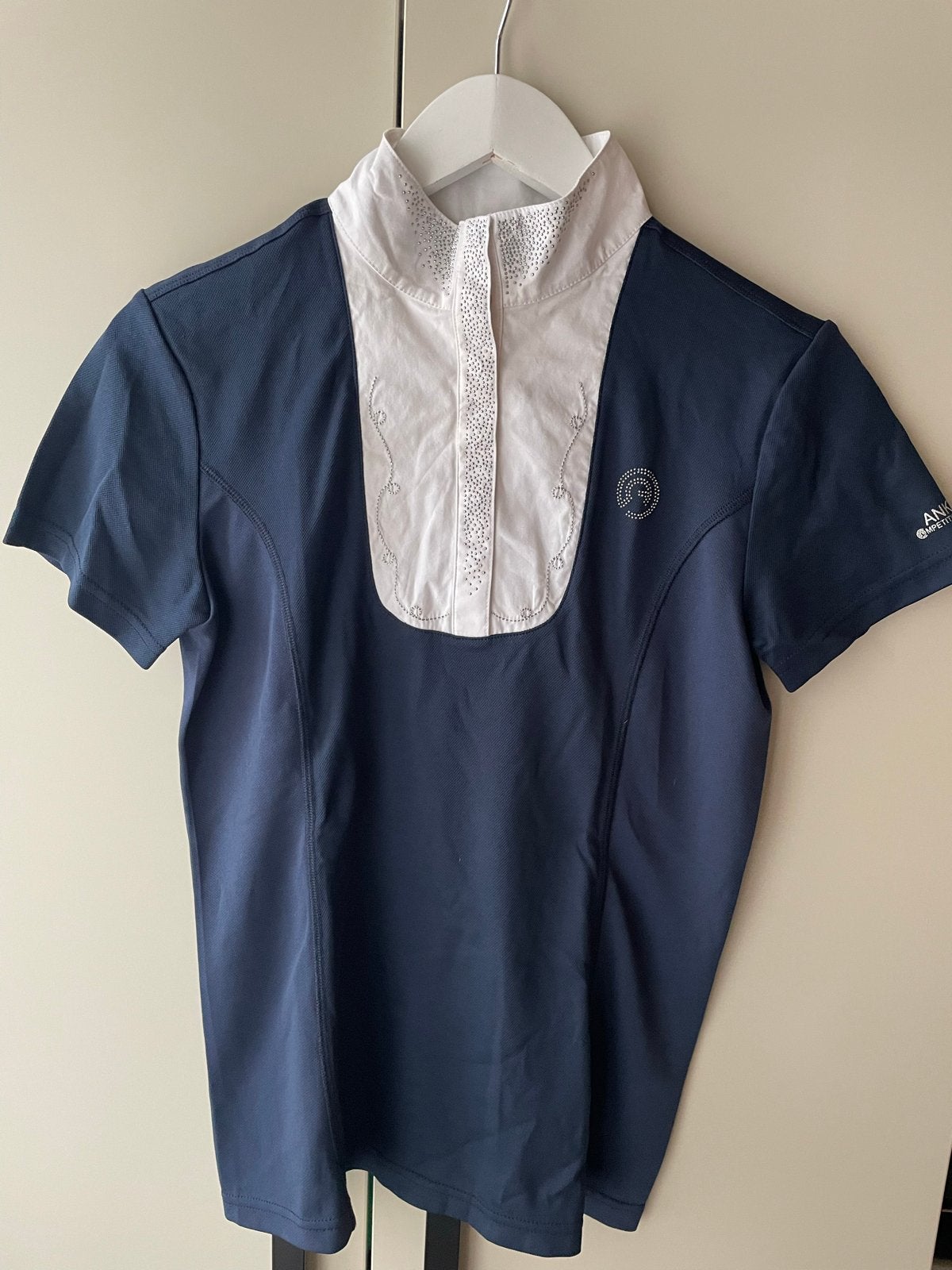 Anky wedstrijdshirt maat M, Dieren en Toebehoren, Paardrijkleding, Blauw, Gebruikt, Dressuur, Ophalen of Verzenden