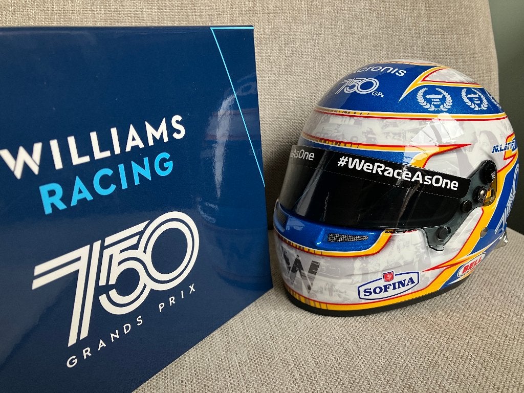 ✅ Nicholas Latifi 1:2 helm Monaco 2021 Williams Racing F1, Verzamelen, Ophalen of Verzenden, Nieuw, Formule 1