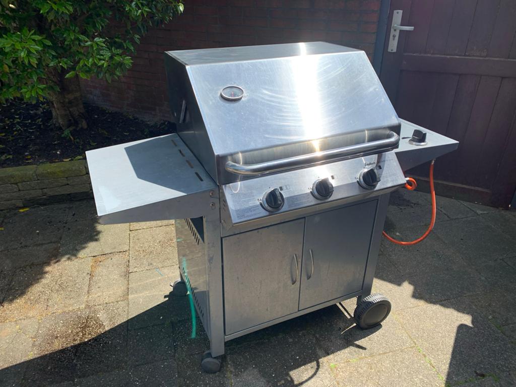 Enders gasbarbecue met 3 branders en zijbrander, Ophalen of Verzenden, Gebruikt