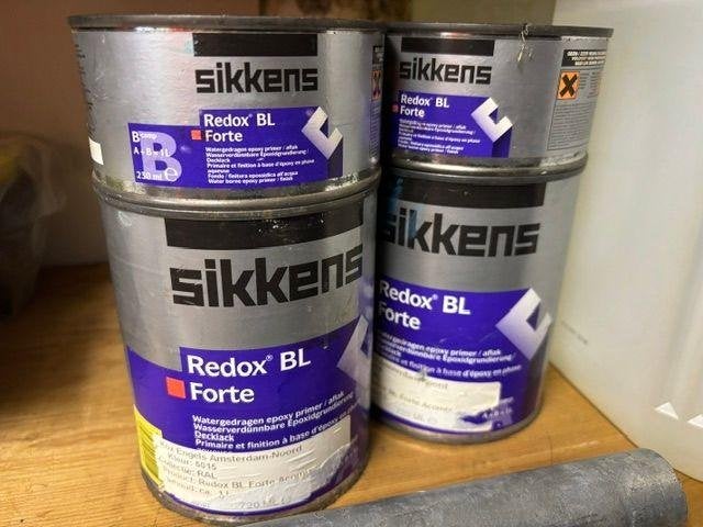 Redox BL forte Sikkens epoxy primer en aflak, Ophalen of Verzenden, Nieuw, Blauw, Lak