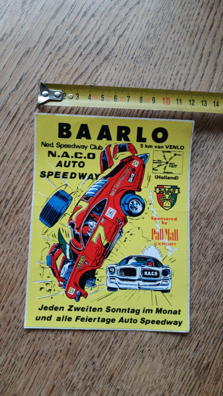 Sticker BAARLO Racing NACO Auto Speedway Duits, Ophalen of Verzenden, Zo goed als nieuw, Auto of Motor
