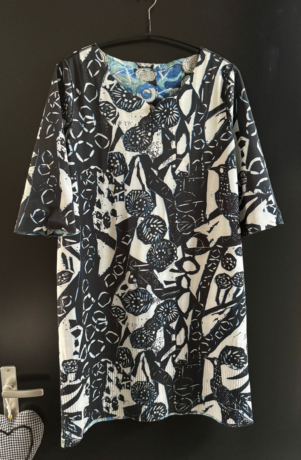 Vrolijke jurk met diverse prints en kleuren, Meerkleurig, Maat 42/44 (L), Ophalen of Verzenden, Knielengte