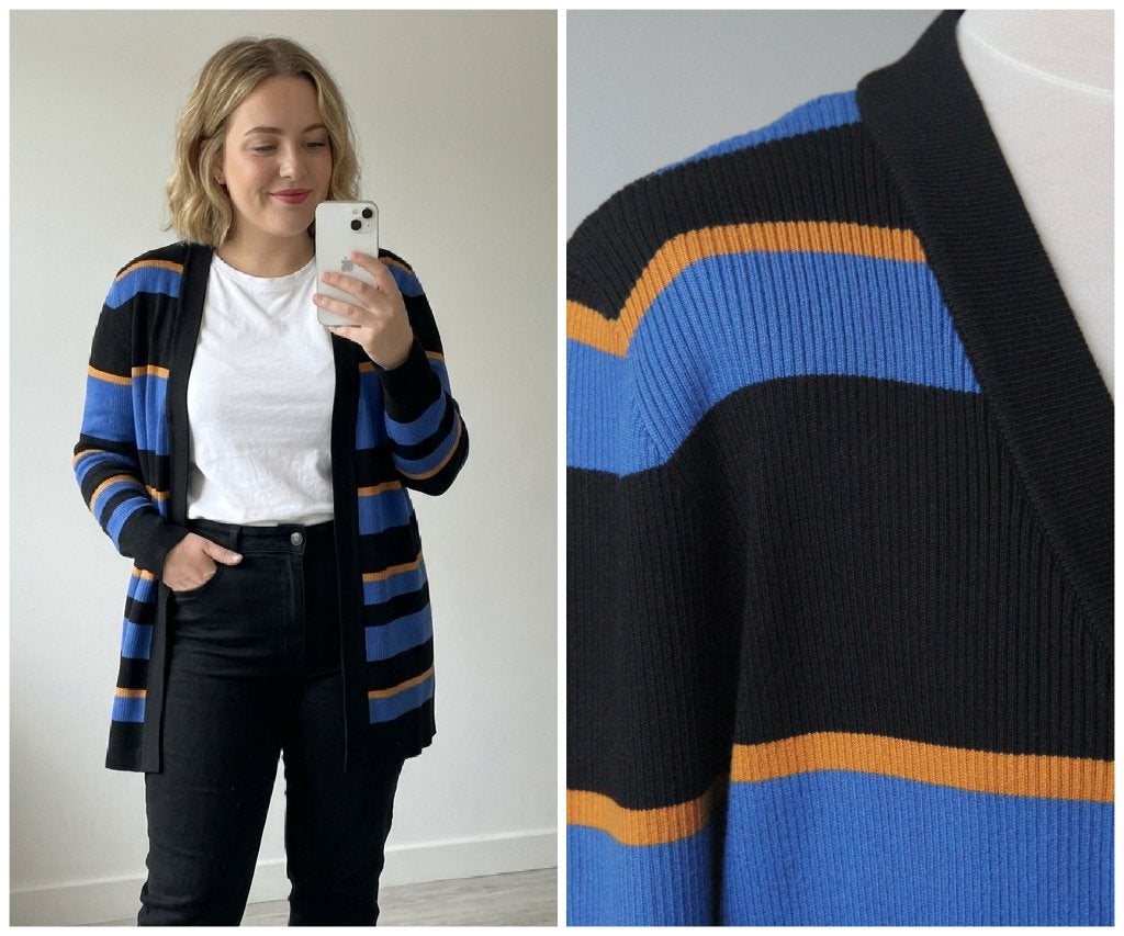 Tramontana - Vest met blauw-zwarte strepen - Maat XL, Kleding | Dames, Truien en Vesten, Tramontana, Maat 46/48 (XL) of groter
