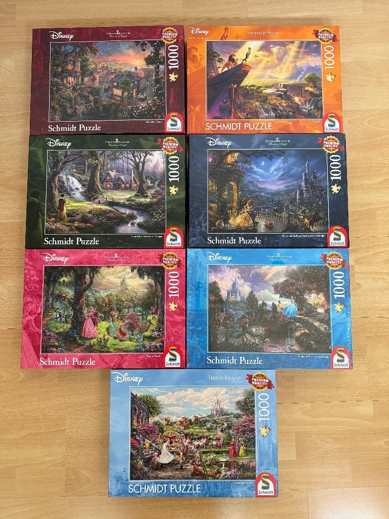 SCHMIDT Thomas Kinkade puzzels disney NIEUW €9,50 per stuk, Ophalen of Verzenden, 500 t/m 1500 stukjes, Nieuw, Legpuzzel