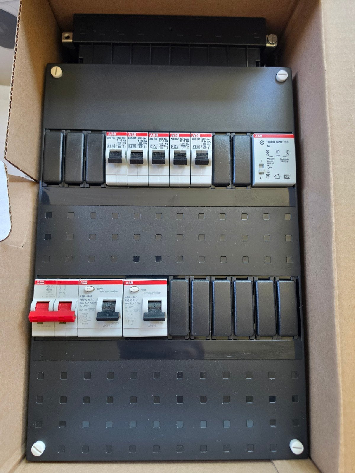 ABB HAF groepenkast 1-fase busboard *NIEUW*, Ophalen of Verzenden, Nieuw, Overige typen
