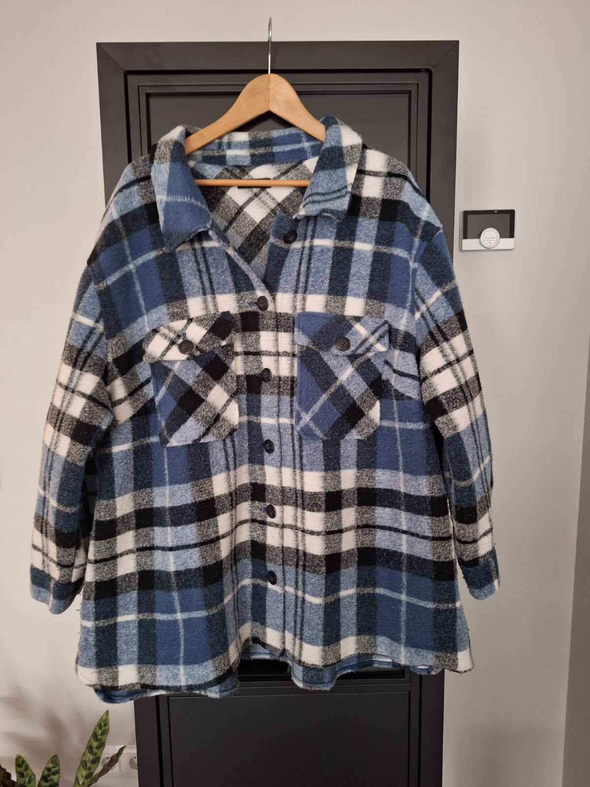 Simply Be shacket overblouse maat 54, Kleding | Dames, Grote Maten, Gedragen, Jas of Mantel, Blauw, Ophalen of Verzenden
