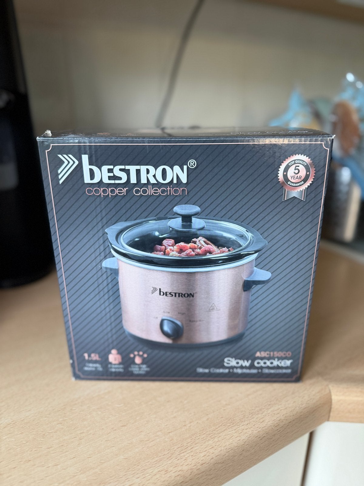 Bestron Copper Collection Slowcooker 1.5L ASC15000, Ophalen, Nieuw