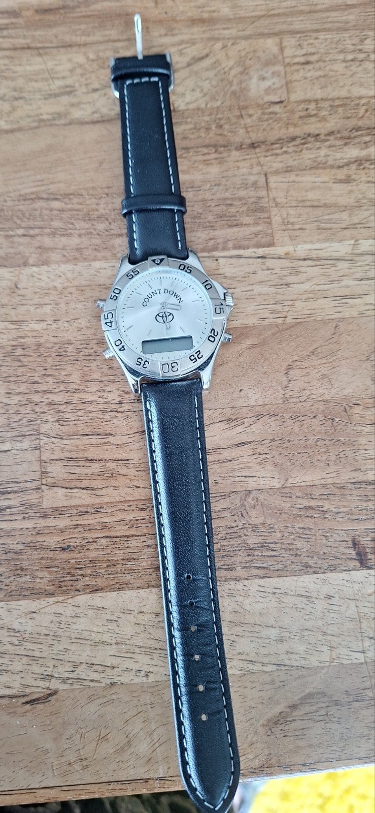 Toyota Countdown Polshorloge met Leren Bandje, Sieraden, Tassen en Uiterlijk, Horloges | Heren, Ophalen of Verzenden, Leer, Overige merken