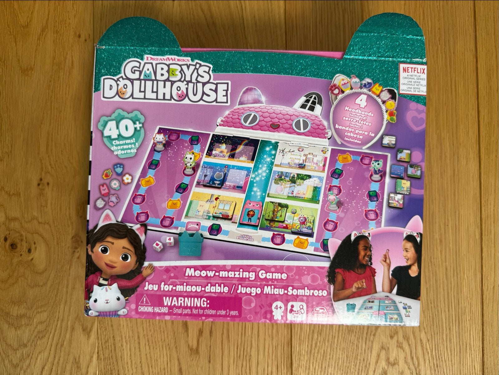 Gabby's Poppenhuis Bordspel met Kattenoortjes, Drie of vier spelers, Ophalen of Verzenden, Zo goed als nieuw