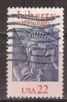 USA, Vrijheidsbeeld, 100 jaar, 1986., Postzegels en Munten, Ophalen of Verzenden, Gestempeld, Noord-Amerika