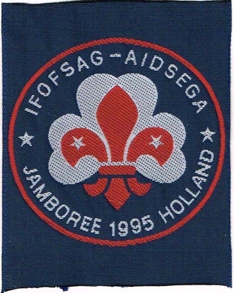 scouting Wereld Jamboree 1995 IFOFSAG - AIDSEGA, Ophalen of Verzenden, Nieuw, Embleem, Speld of Insigne