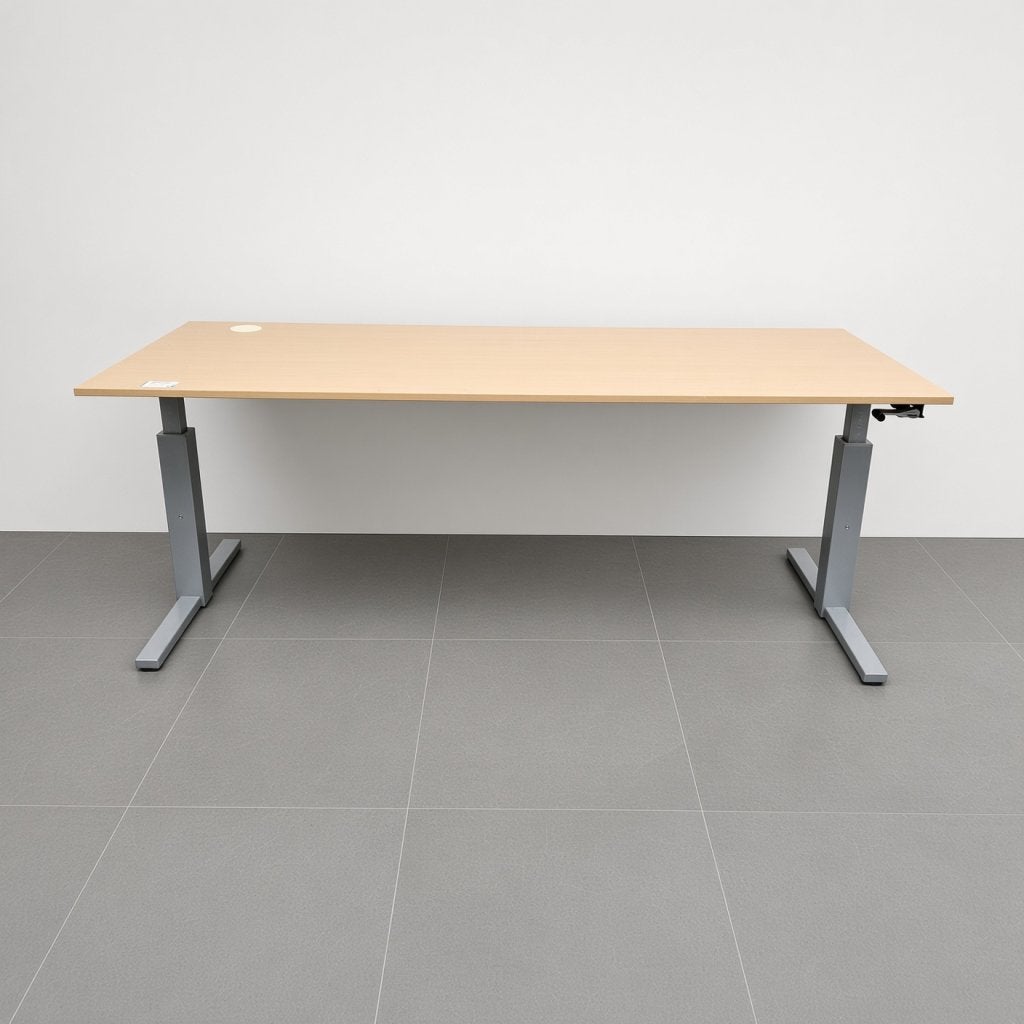 Gispen Steeltop slingerbureau - 200x80 cm, Niet ingevuld, Gebruikt, Niet ingevuld, Niet ingevuld
