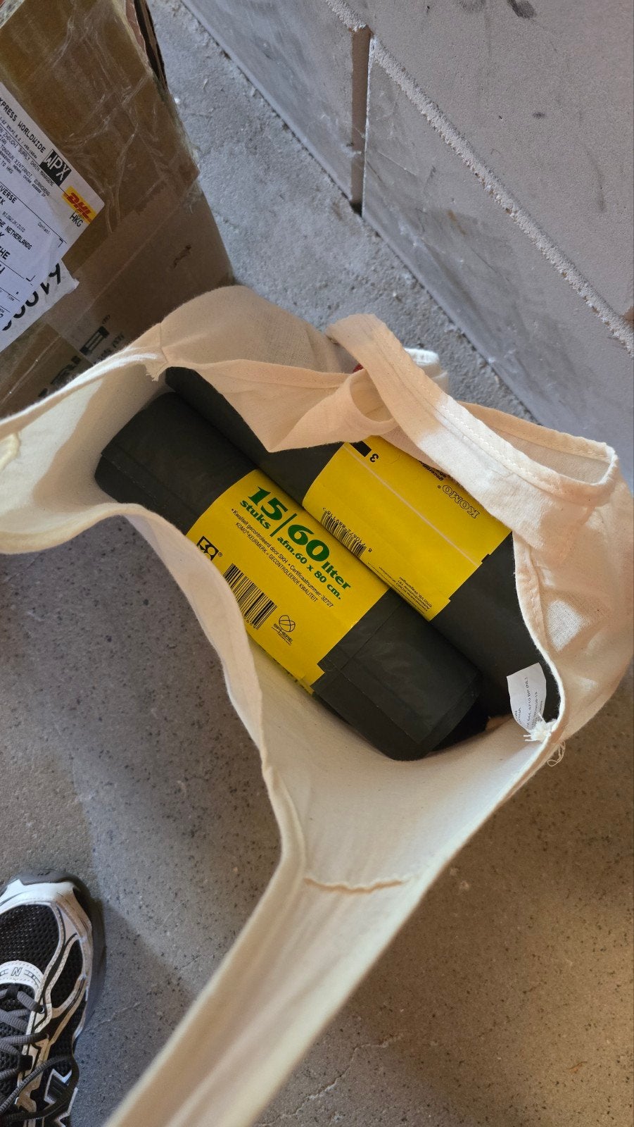 5 rollen vuilniszakken 60 liter, 15 stuks per rol, Ophalen, Overige typen
