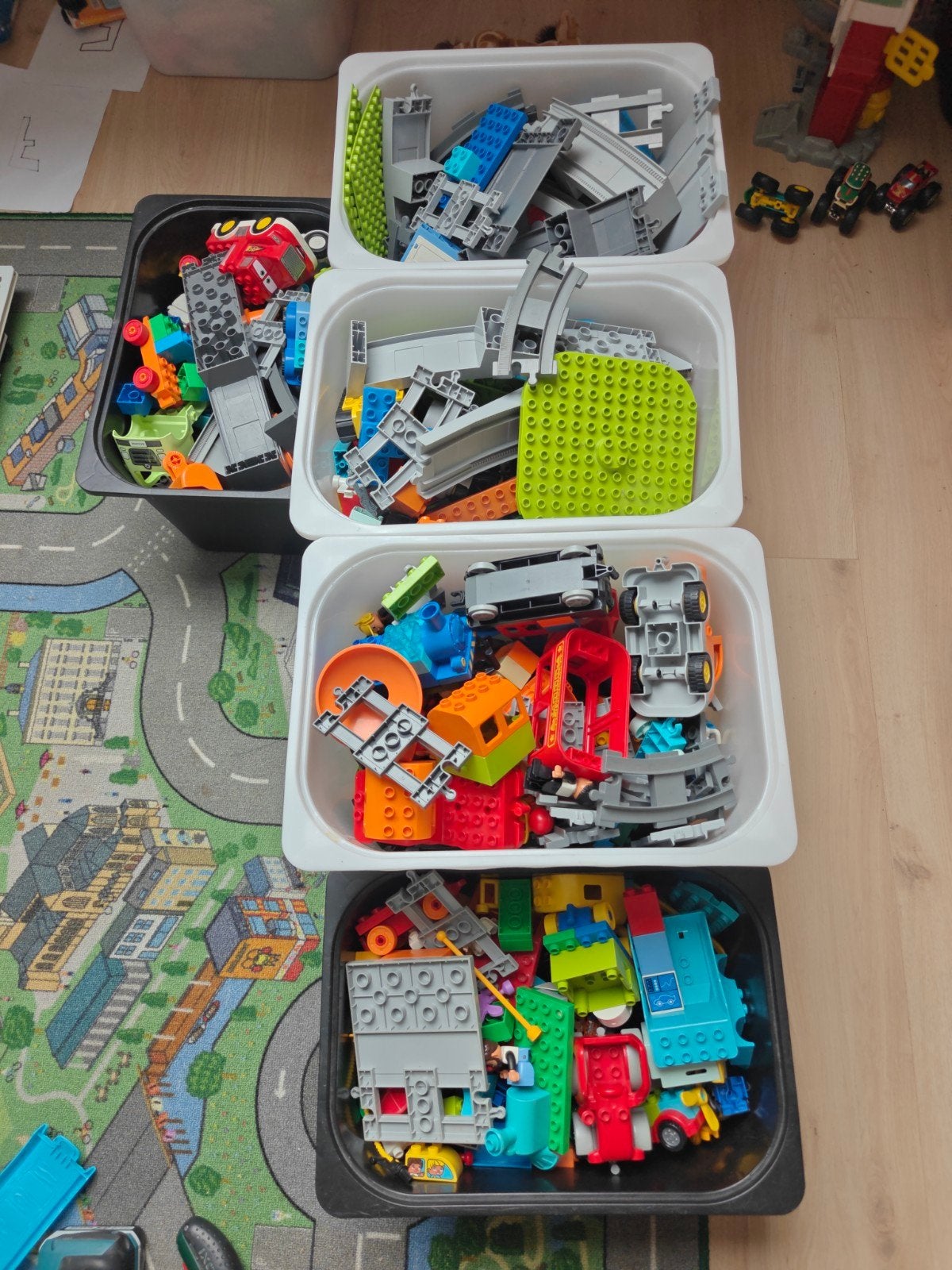 Grote Duplo verzameling met o.a trein, spoor, auto's etc, Ophalen, Gebruikt, Duplo