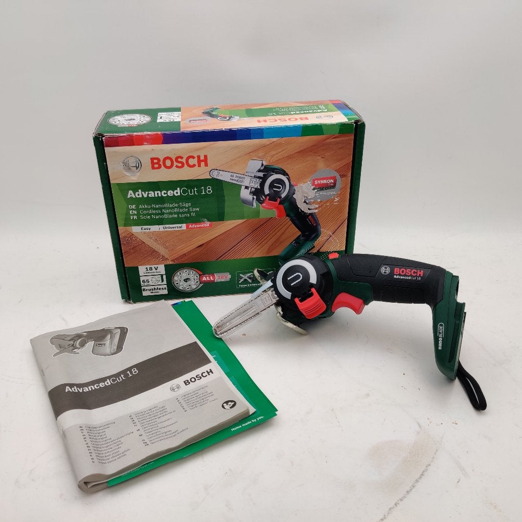 Bosch Advancedcut 18 Minikettingzaag - Zonder accu en lader, B, Ophalen of Verzenden, Zo goed als nieuw, Bosch, AEG