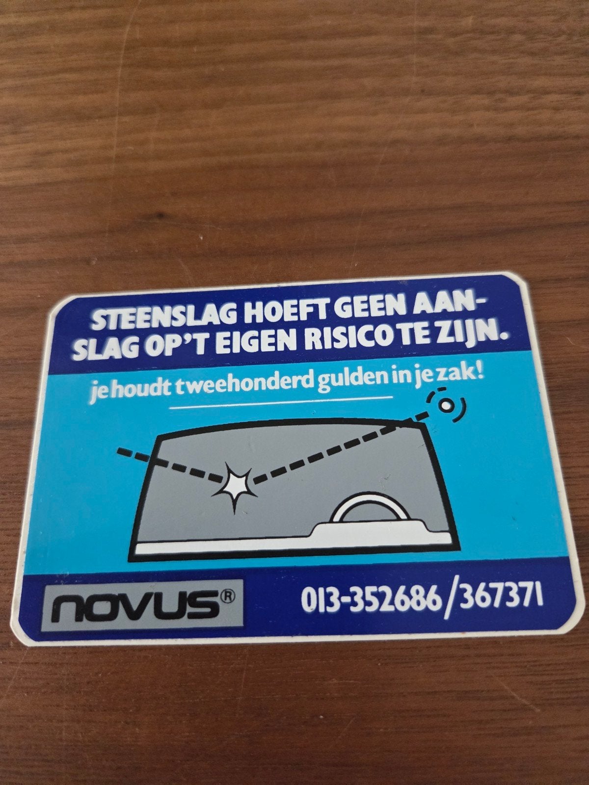 12080 Novus Steenslag Reparatie Sticker - Voorkom Risico!, Auto diversen, Ophalen of Verzenden