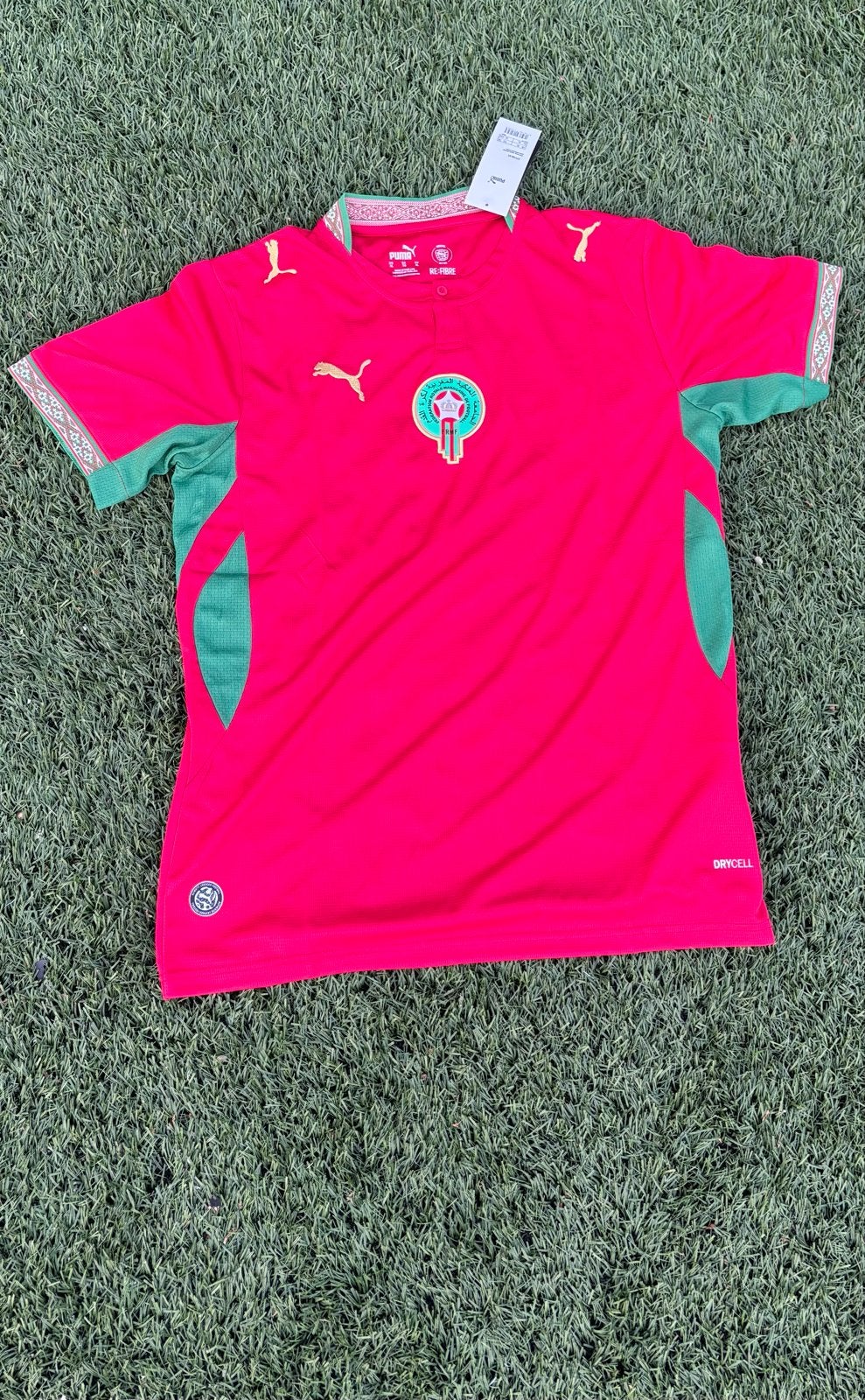 Marokko Thuisshirt 25/26, Kleding | Heren, Sportkleding, Nieuw, Voetbal, Maat 52/54 (L), Rood, Ophalen of Verzenden