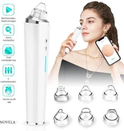 Novela Blackhead Remover Deluxe met camera en app, Ophalen of Verzenden, Zo goed als nieuw, Overige typen