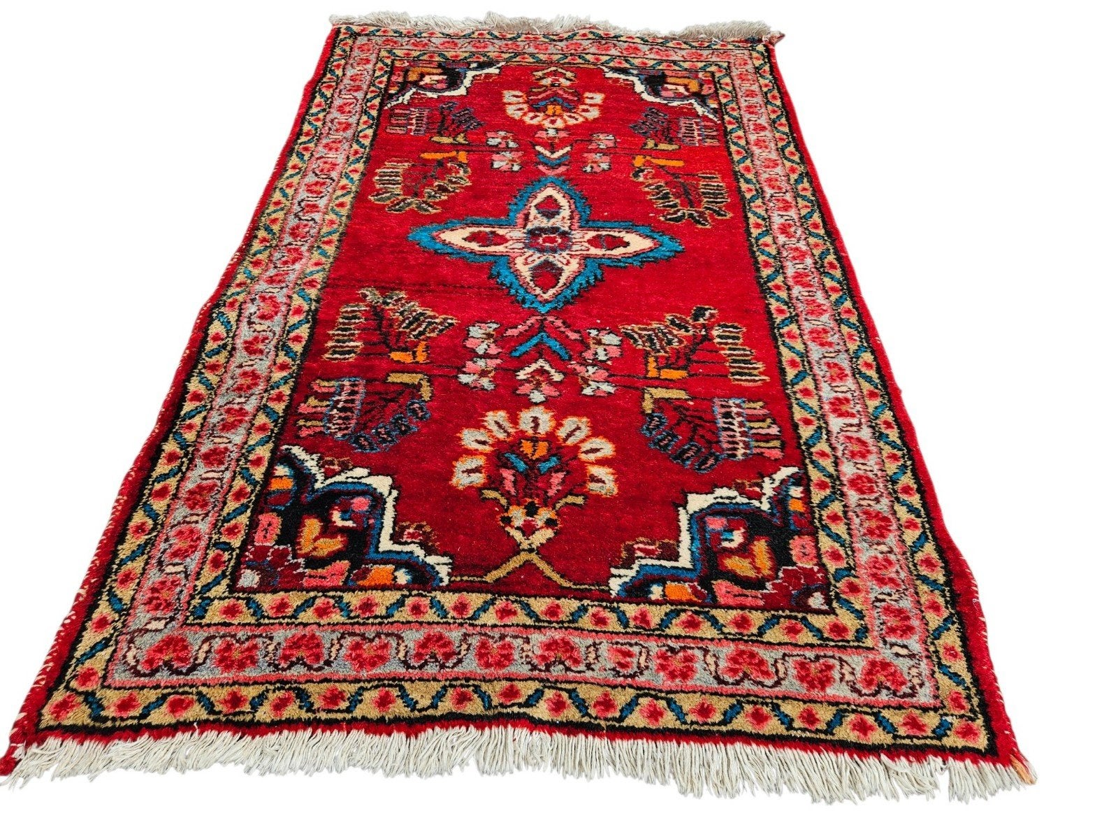 Prachtig handgeknoopt Perzisch tapijt, Gebruikt, Ophalen of Verzenden, Rechthoekig, 100 tot 150 cm