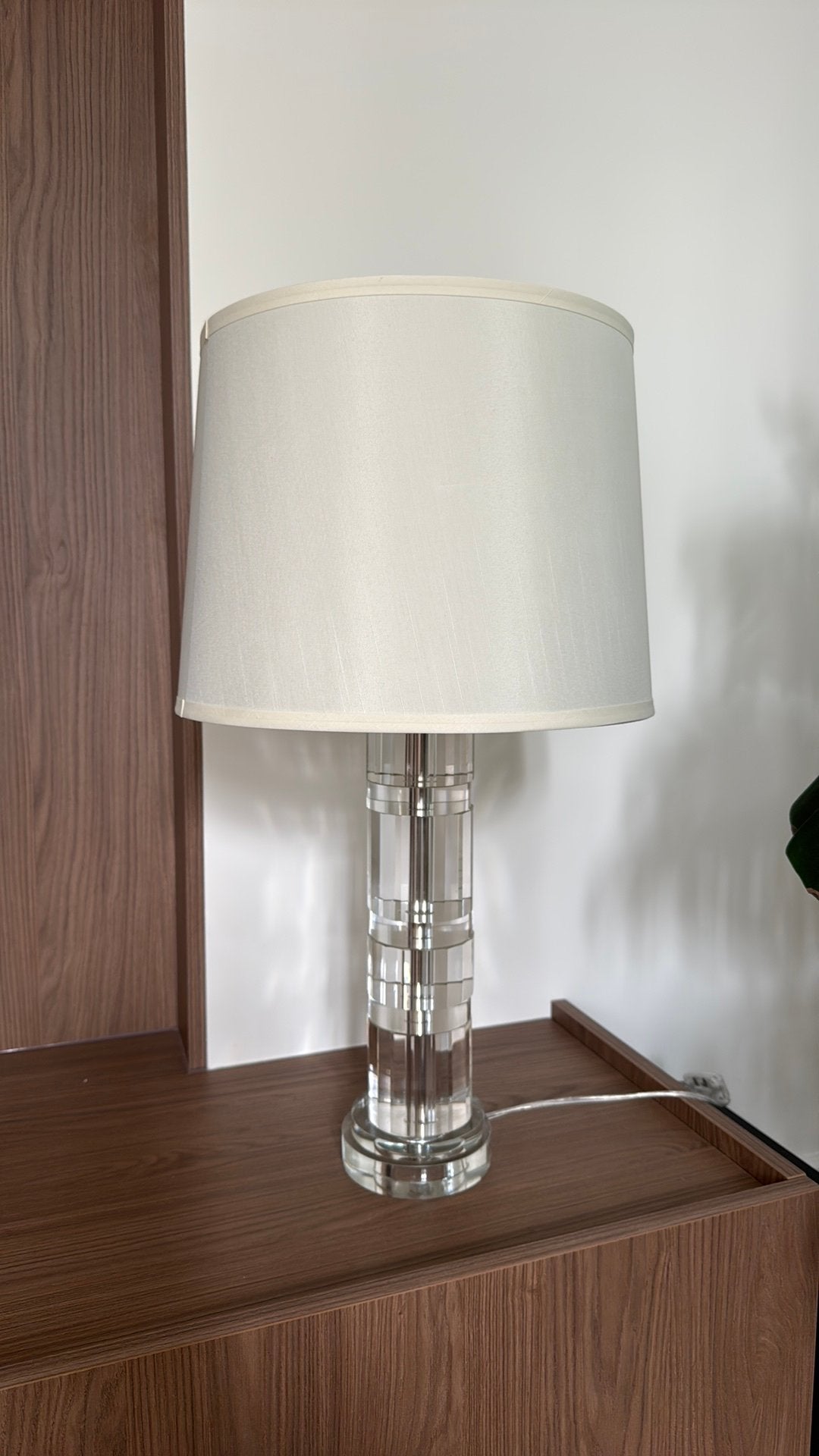 Ralph Lauren CRYSTAL FARRAH LAMP, Ophalen, Zo goed als nieuw, Glas, 50 tot 75 cm