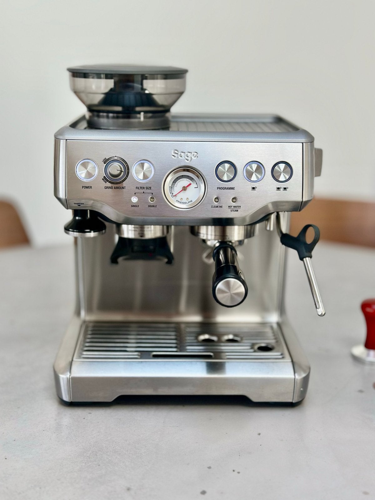 Sage Barista Express REFURBISHED | vaste prijs, Afneembaar waterreservoir, Espresso apparaat, Zo goed als nieuw, Koffiebonen