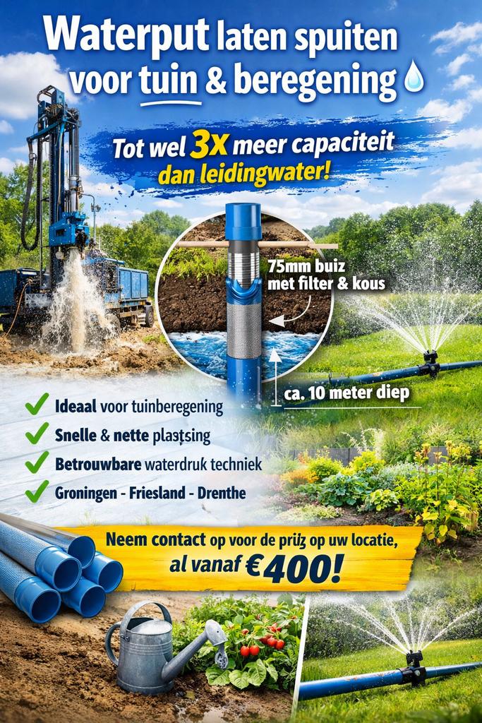 Waterbon Waterput Bron slaan pulsen, Ophalen of Verzenden
