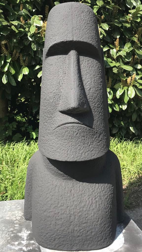 ‼️XL Moai 120cm 180kg Paaseiland Tiki hoofd Rapanui‼️, Tuin en Terras, Tuinbeelden, Ophalen of Verzenden, Nieuw, Beton, Overige typen