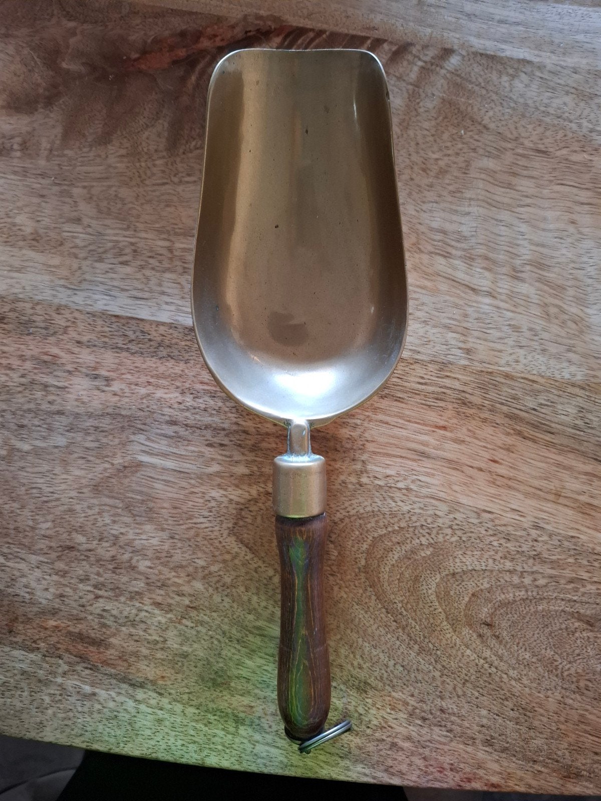 Vintage Messing Schep met Houten Handvat, Ophalen of Verzenden